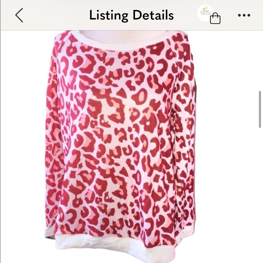 Crew Neck Leopard Print Sweatshirt